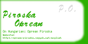 piroska oprean business card